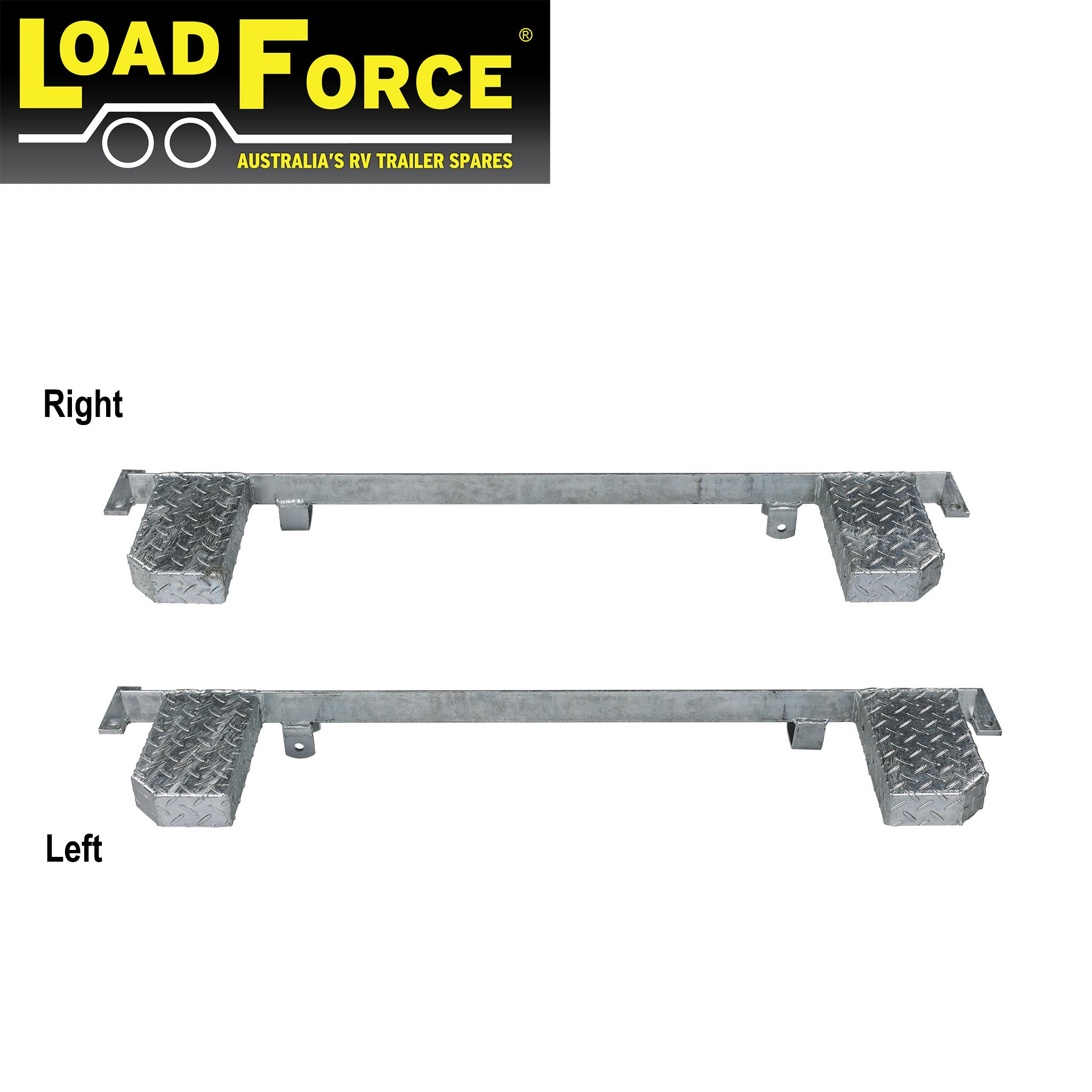 Suspension Beams LH and RH with steps for 14 inch wheel - Sold as a pair
