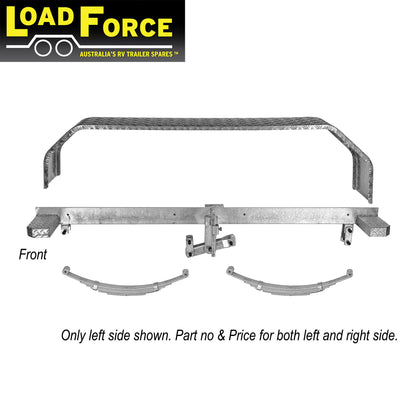Galvanised suspension beam assembly for a 3000kg rated tandem trailer with 14 inch wheels (pair) - Trailer Spares Direct