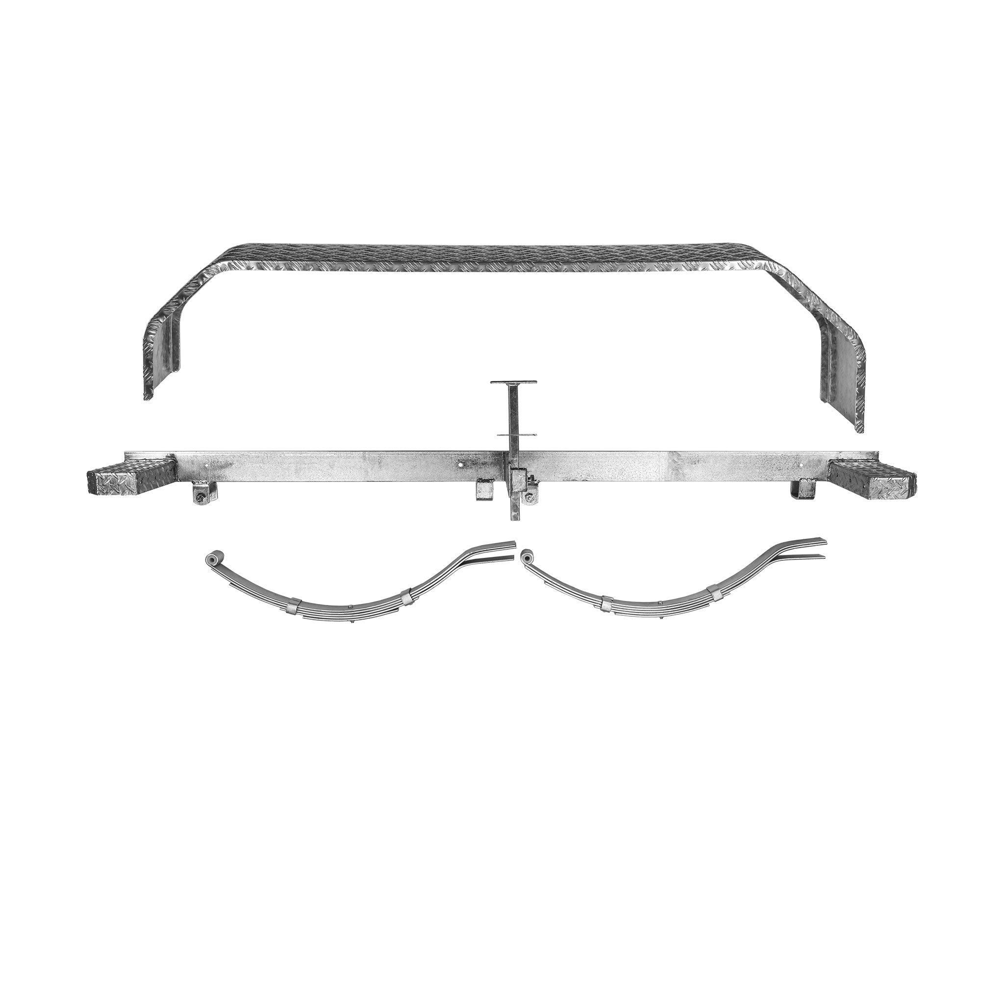 Galvanised slipper suspension beam kit for a 2000kg rated tandem trailer with 13 inch wheels