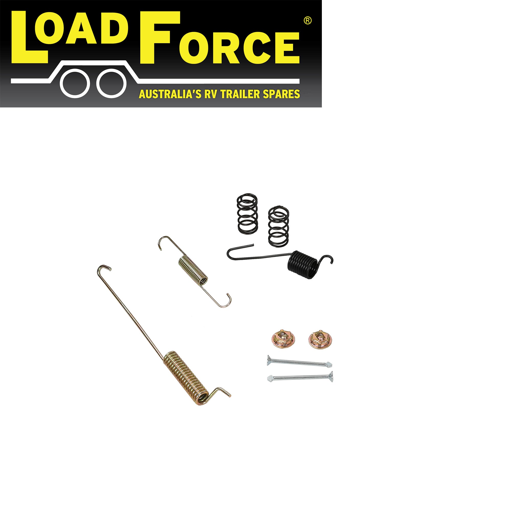 Spring hardware kit for 10inch electric brake backing plate