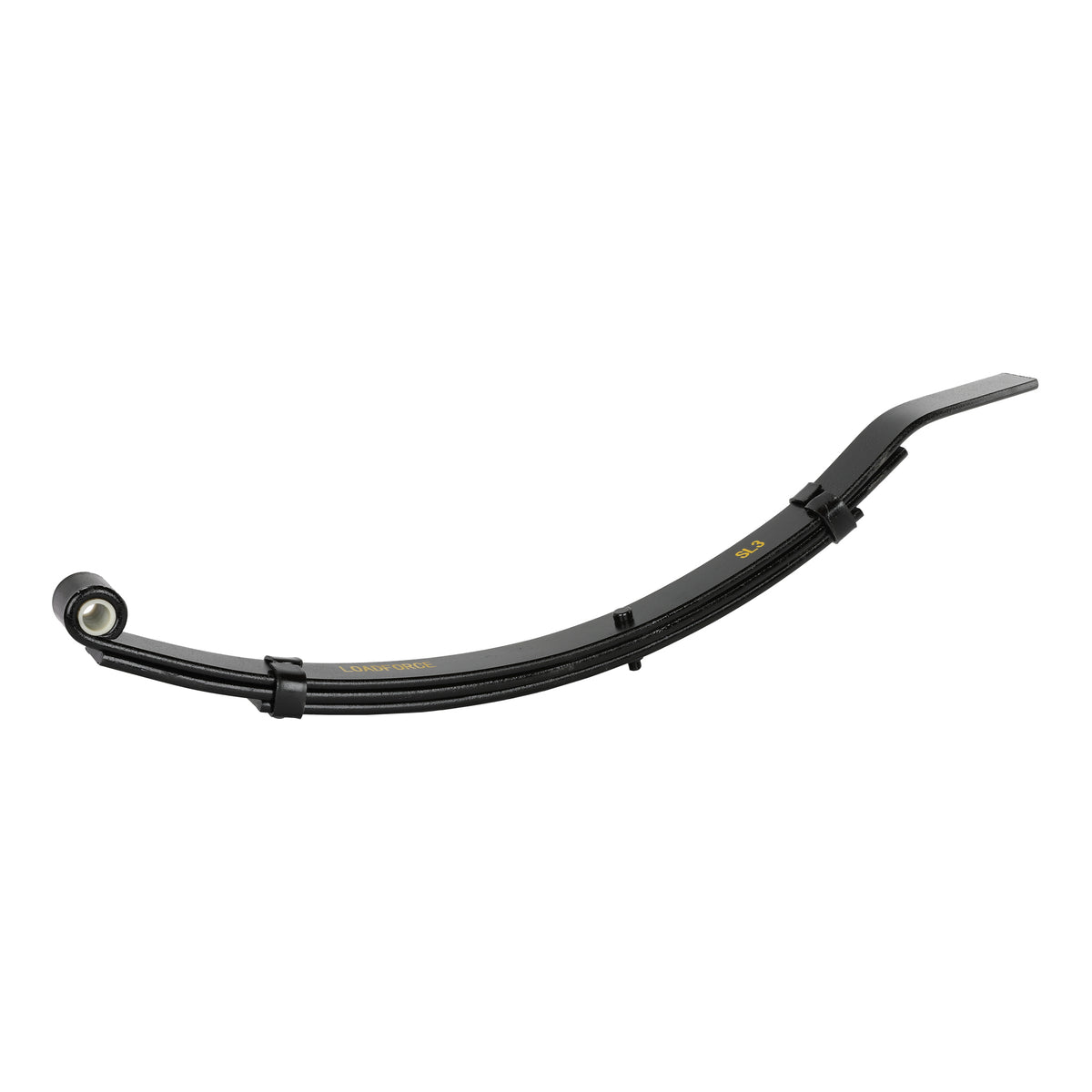 85kg Spring LoadForce 850kg 710mm - 45mm x 8mm Slipper Spring 3 Leaf Black ...