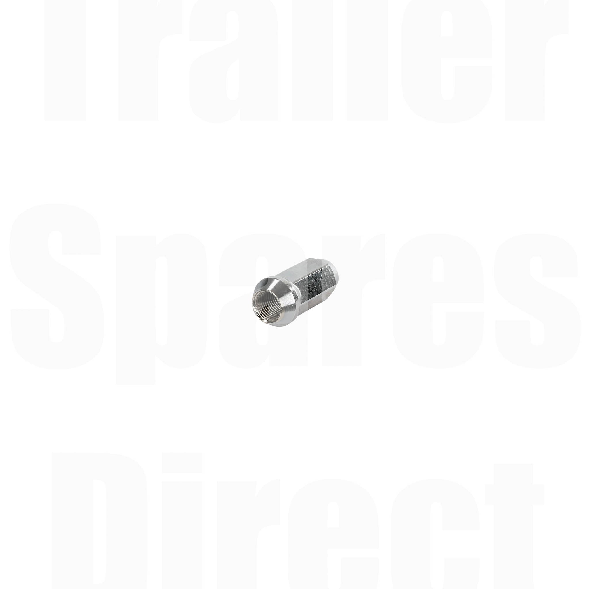 Trailer wheel nut chrome