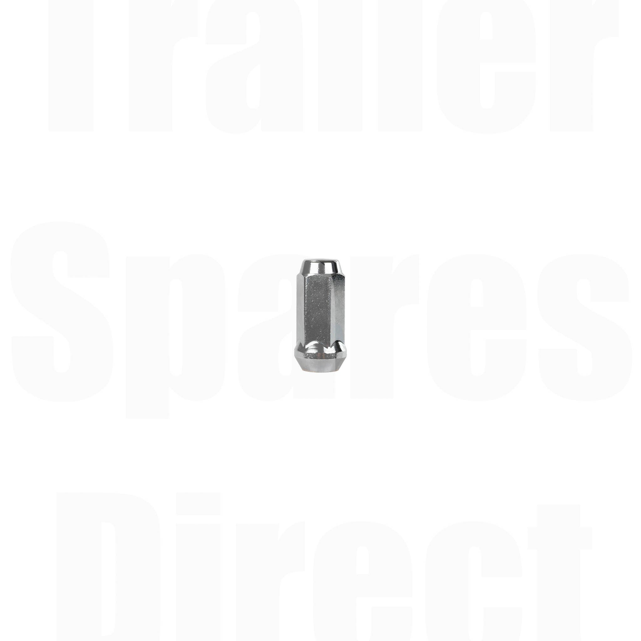 Trailer wheel nut chrome