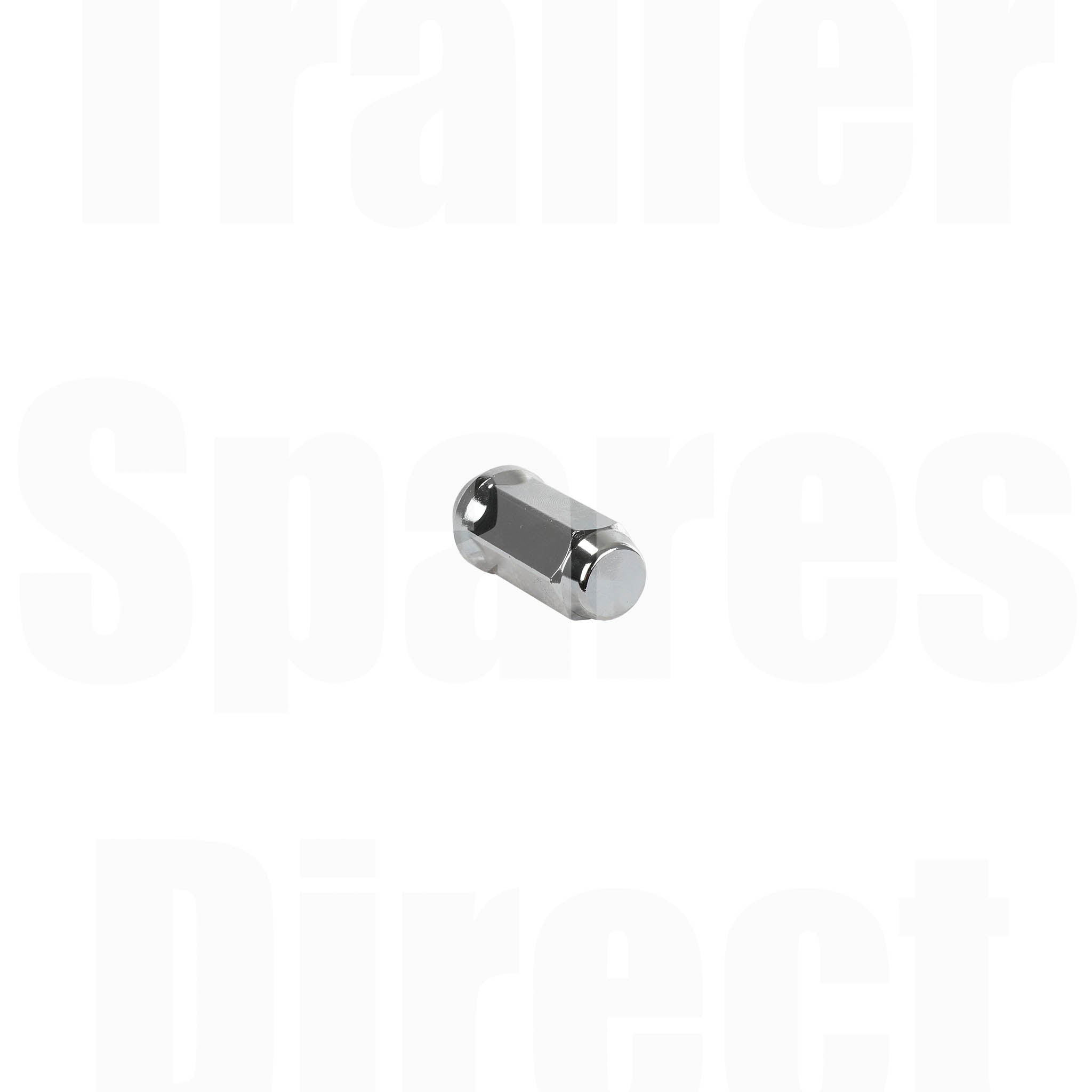 Trailer wheel nut chrome