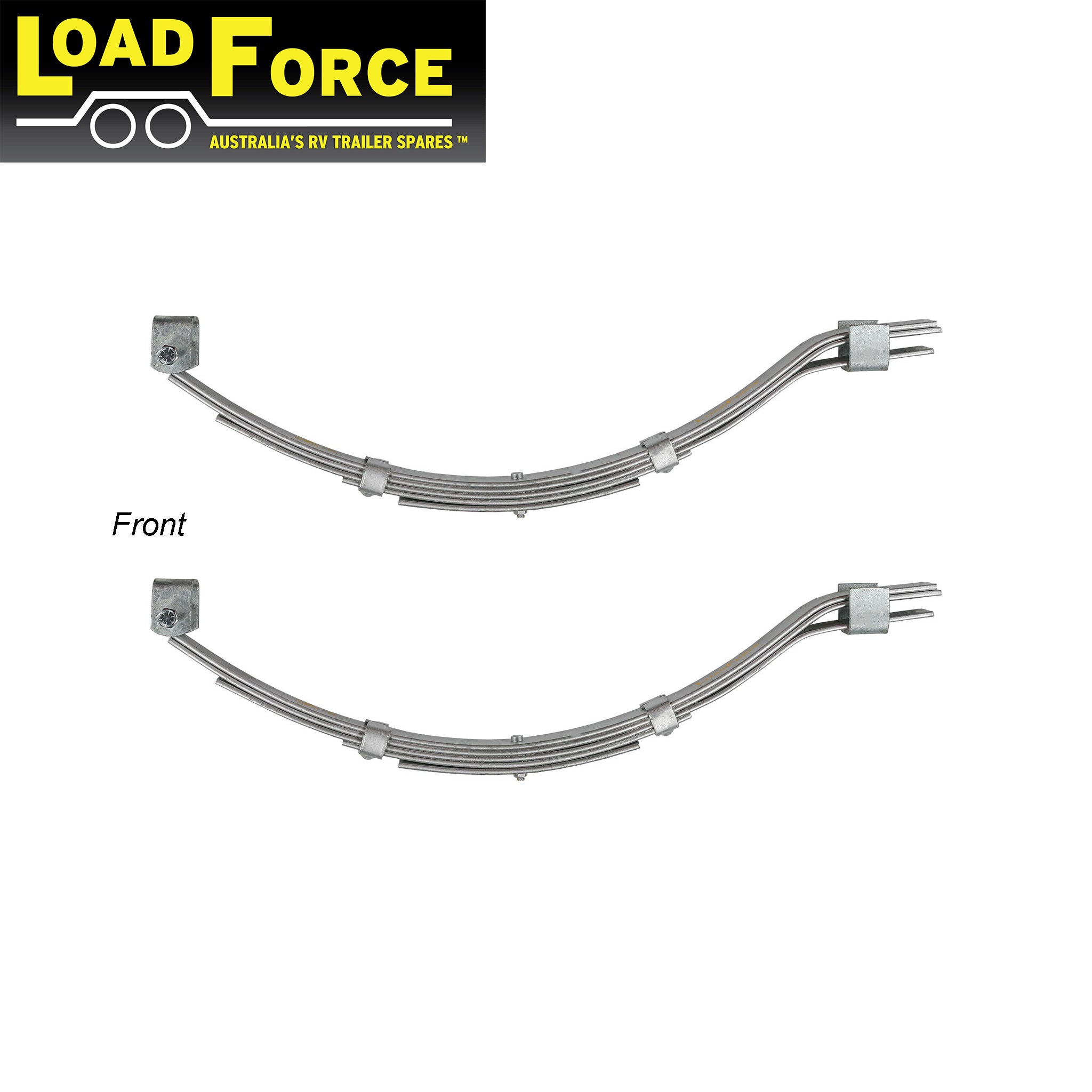 Slipper spring kit galvanised for 1000kg rated single axle marine trailer - premium LoadForce