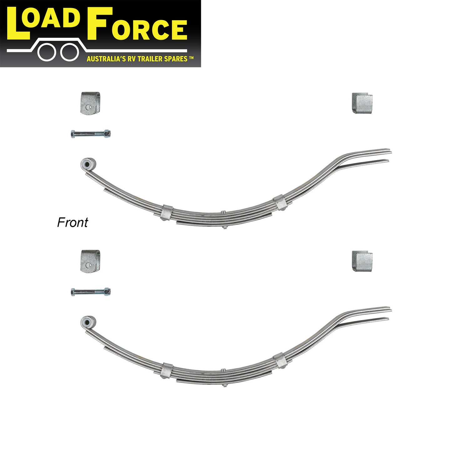 Slipper spring kit galvanised for 1000kg rated single axle marine trailer - premium LoadForce - Trailer Spares Direct