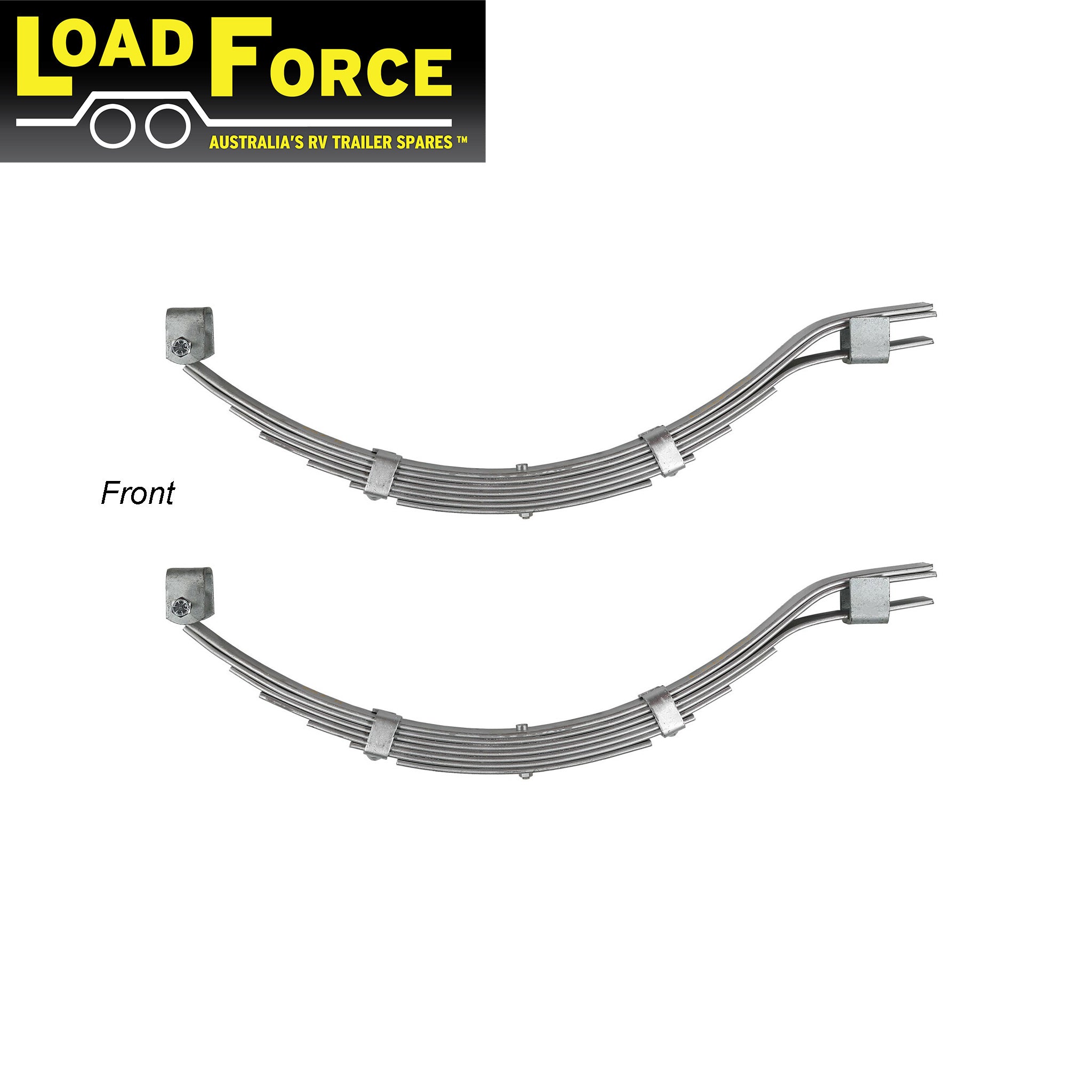 Slipper spring kit galvanised for 1350kg rated single axle marine trailer - premium LoadForce