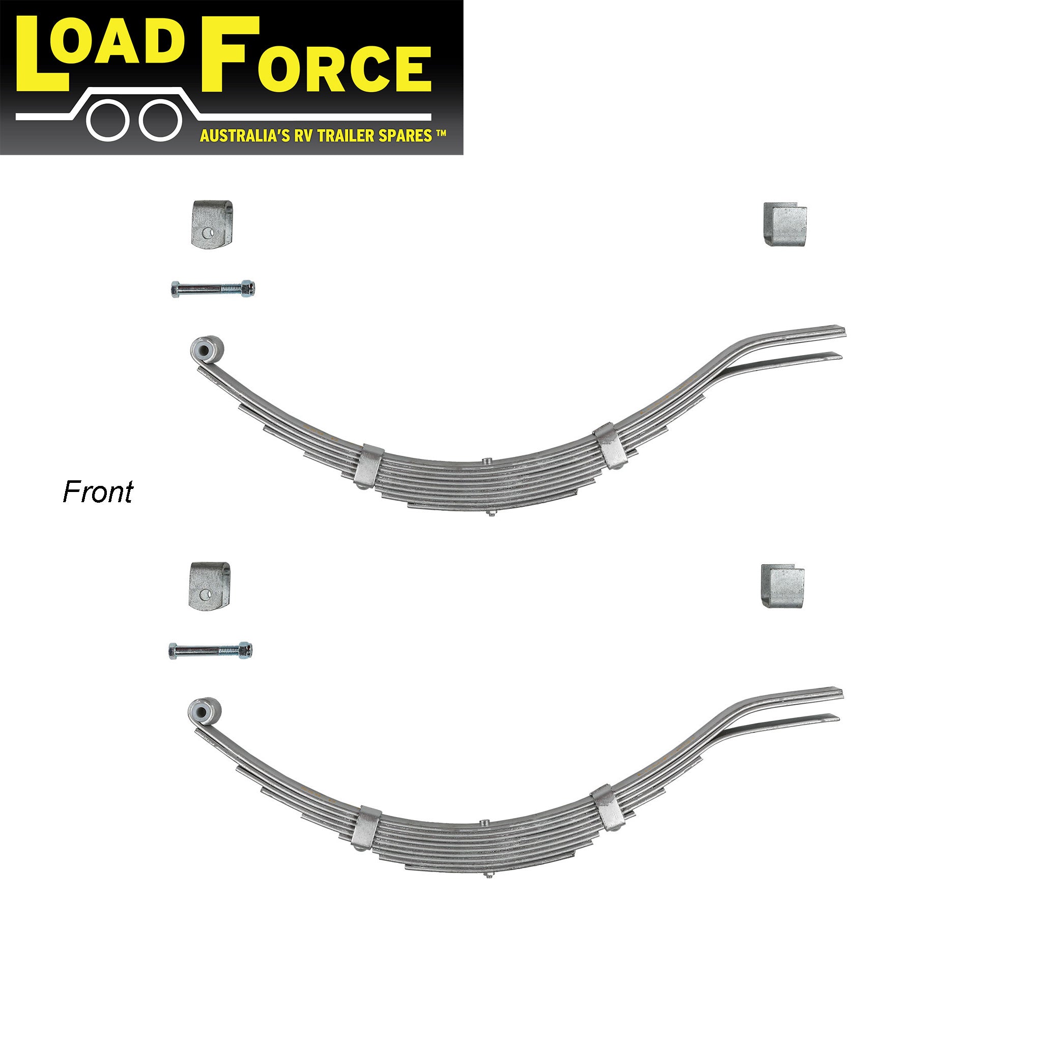 Slipper spring kit galvanised for 1600kg rated single axle marine trailer - premium LoadForce