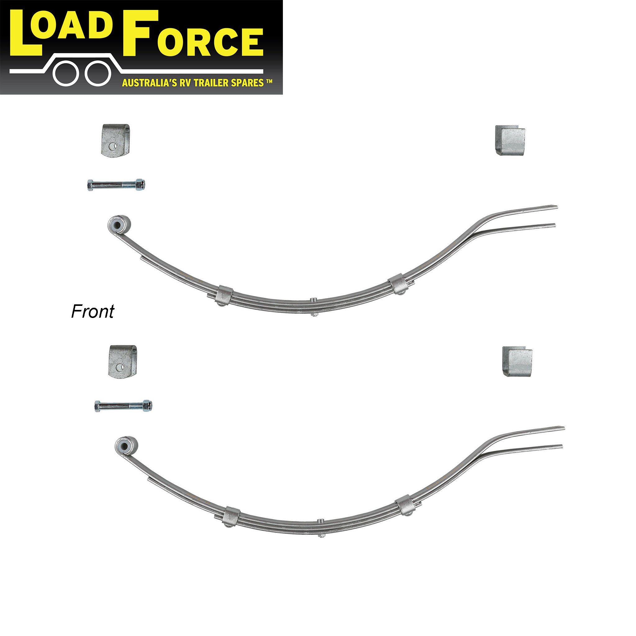 Slipper spring kit Galvanised for 600kg rated single axle marine trailer - Premium LoadForce