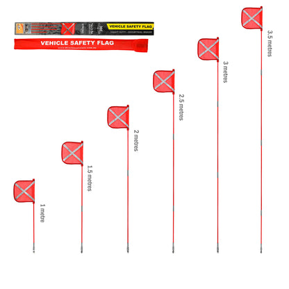 Safety Flag Adjustable Height up to 3.5m