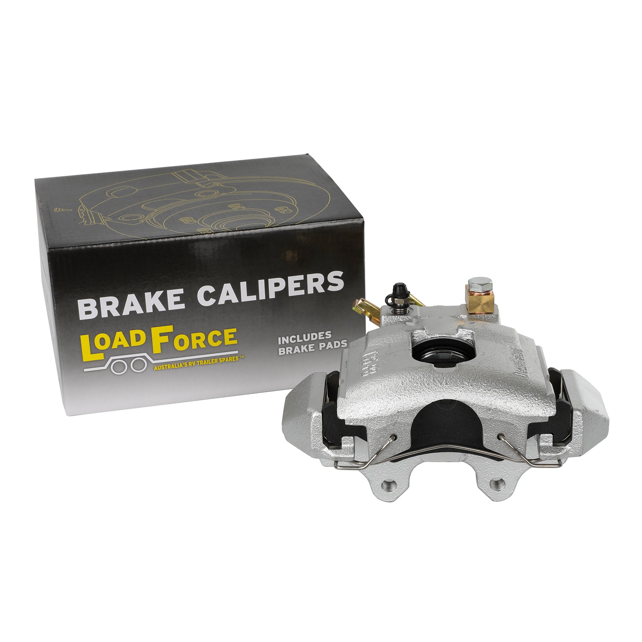 LoadForce T35 brake caliper left side with park brake
