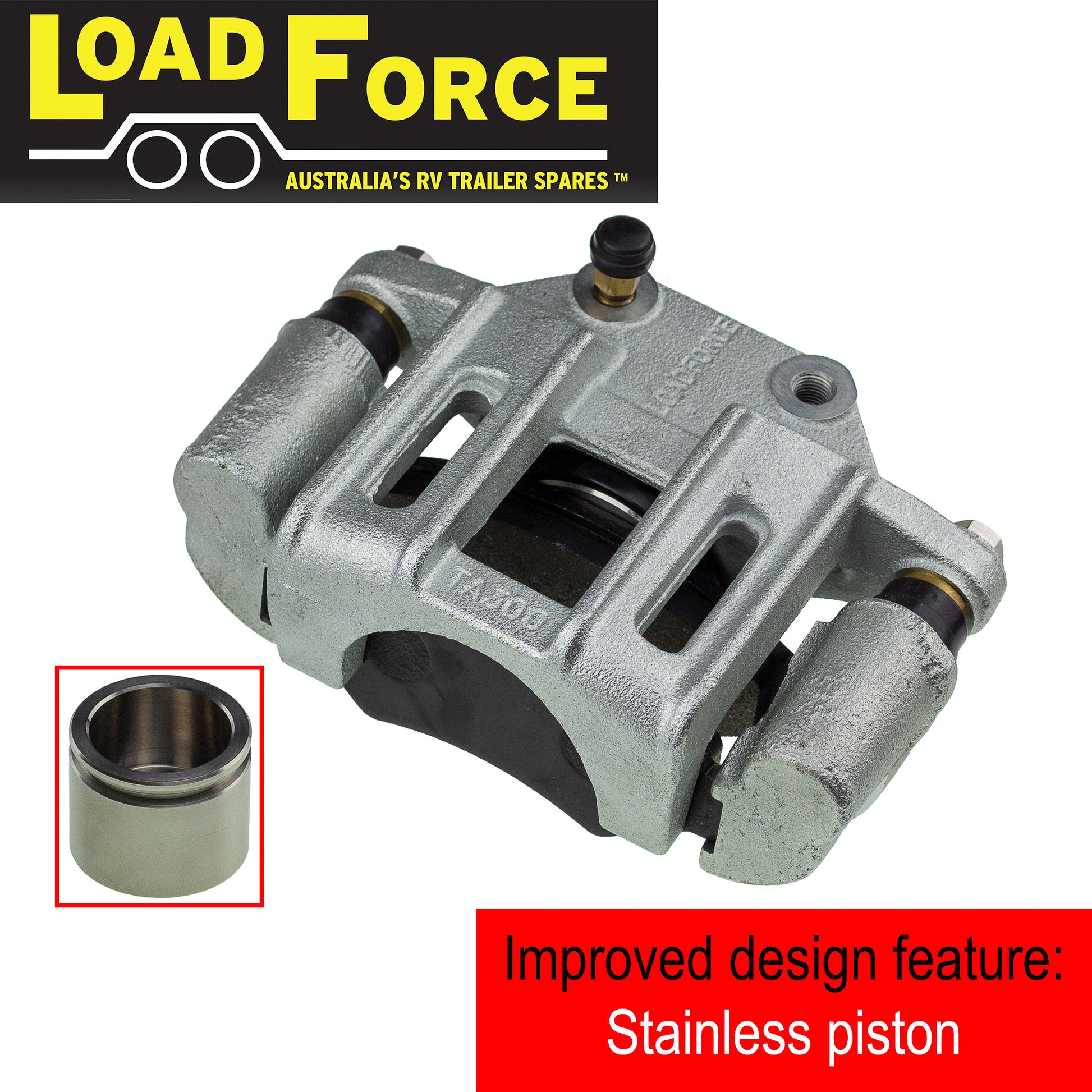 TA300 hydraulic disc brake caliper with stainless piston - replaces Trojan AU - Trailer Spares Direct