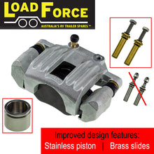 TA400 brake caliper with stainless piston replaces Al-Ko & Trojan MK7 - Trailer Spares Direct