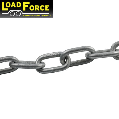Trailer safety chain 10mm galvanised rated 2500kg - 1000mm - Trailer Spares Direct