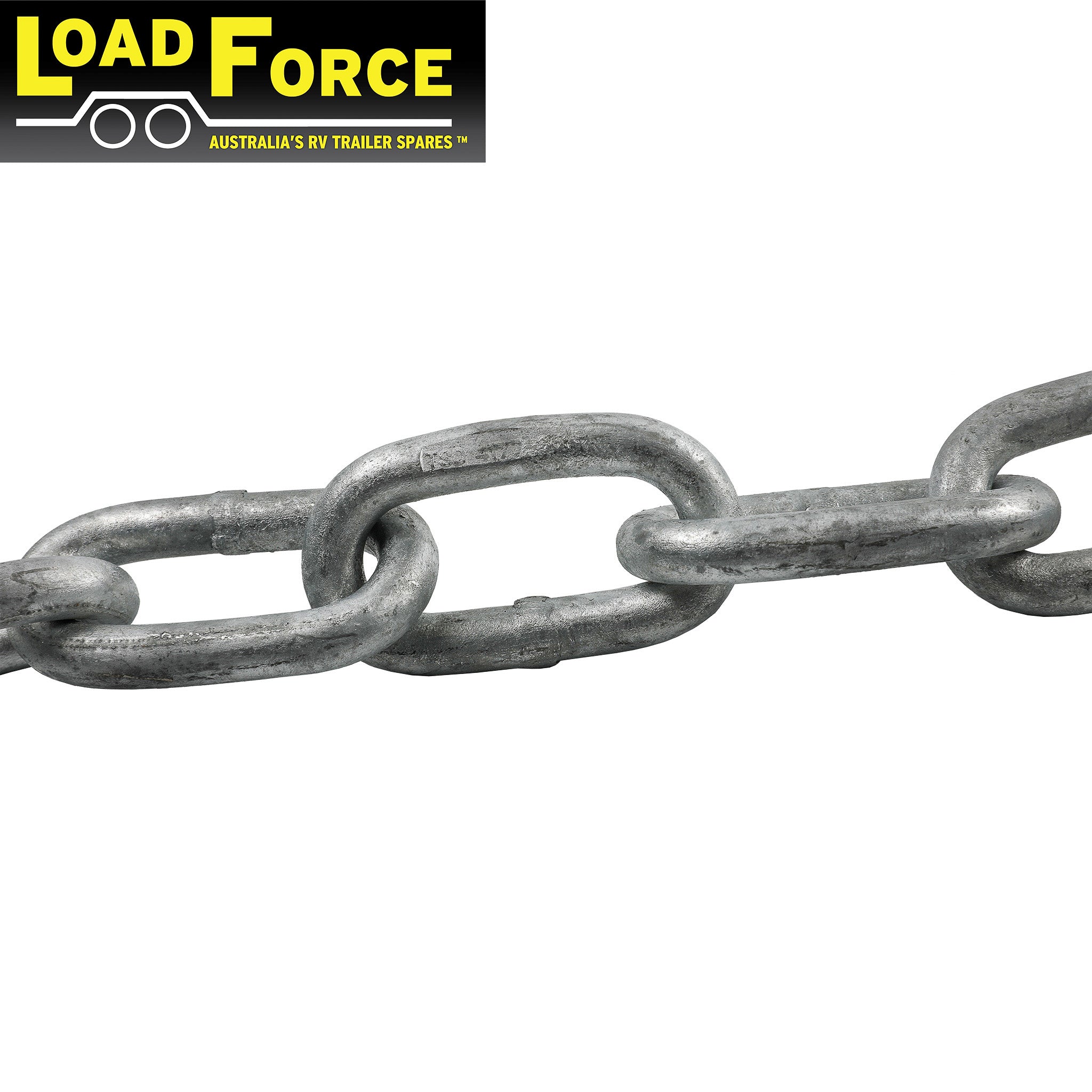 Trailer safety chain 13mm galvanised rated 3500kg - pre-cut 1000mm
