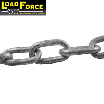 Trailer safety chain 13mm galvanised rated 3500kg - pre-cut 1000mm - Trailer Spares Direct