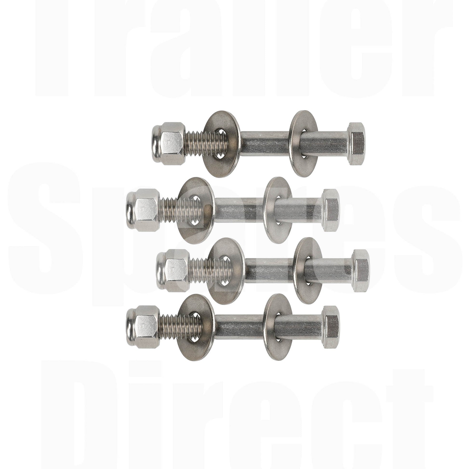 Winch Mount Bolt Kit - 4 Long Length Bolts - Trailer Spares Direct