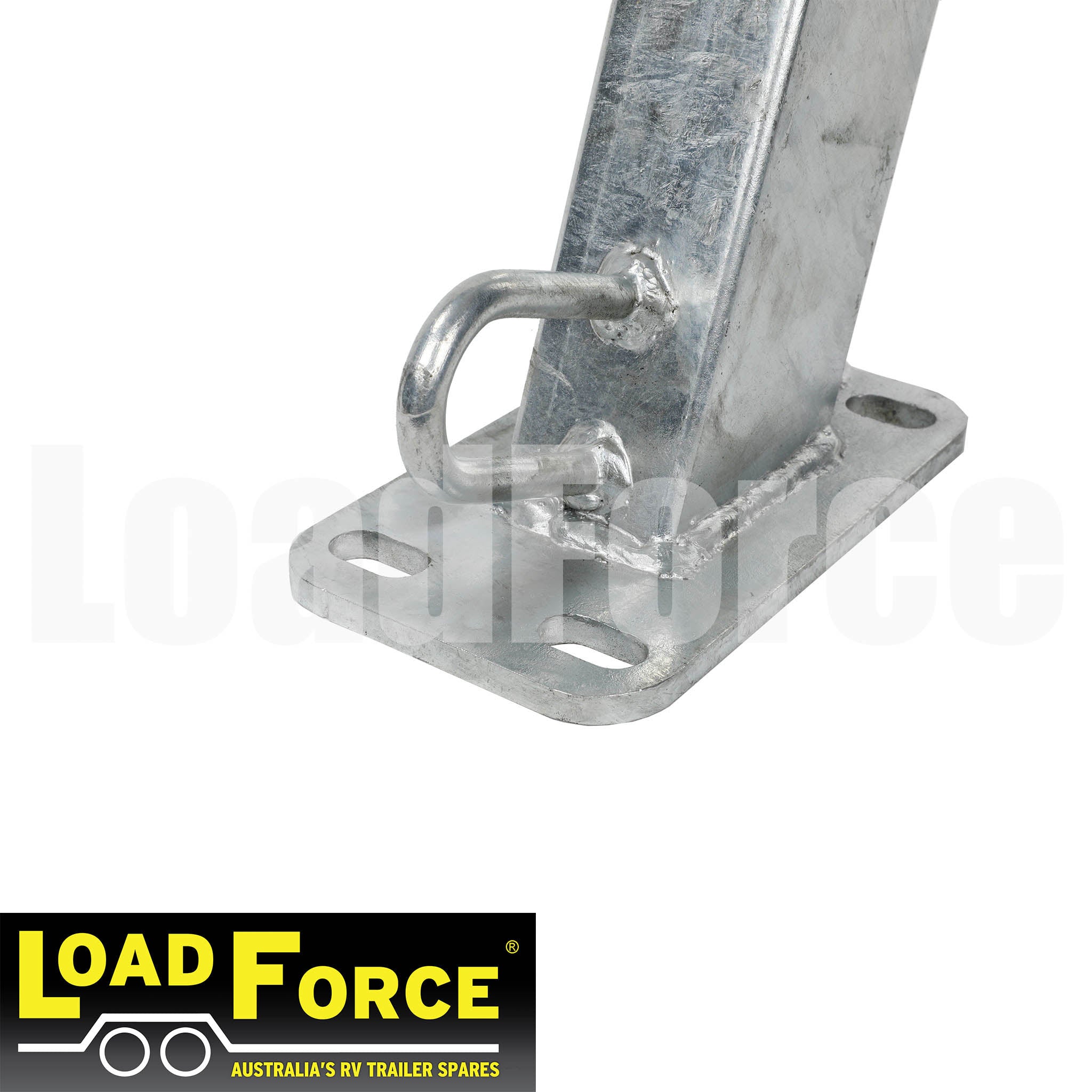 Boat trailer winch post base plate