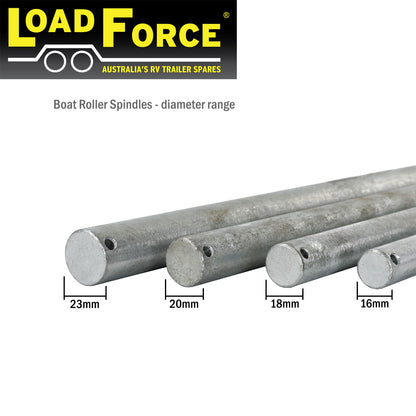 Boat Trailer Roller Spindle 23x358mm Stainless Steel - Trailer Spares Direct