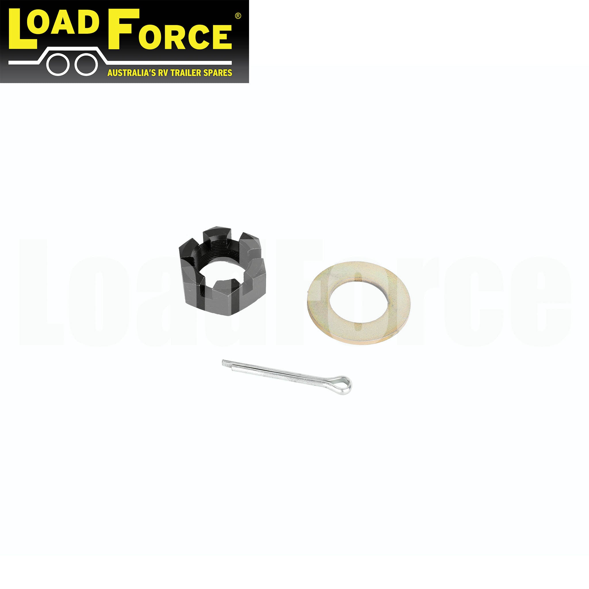Axle Nut, Washer & Split Pin for HDP Turn