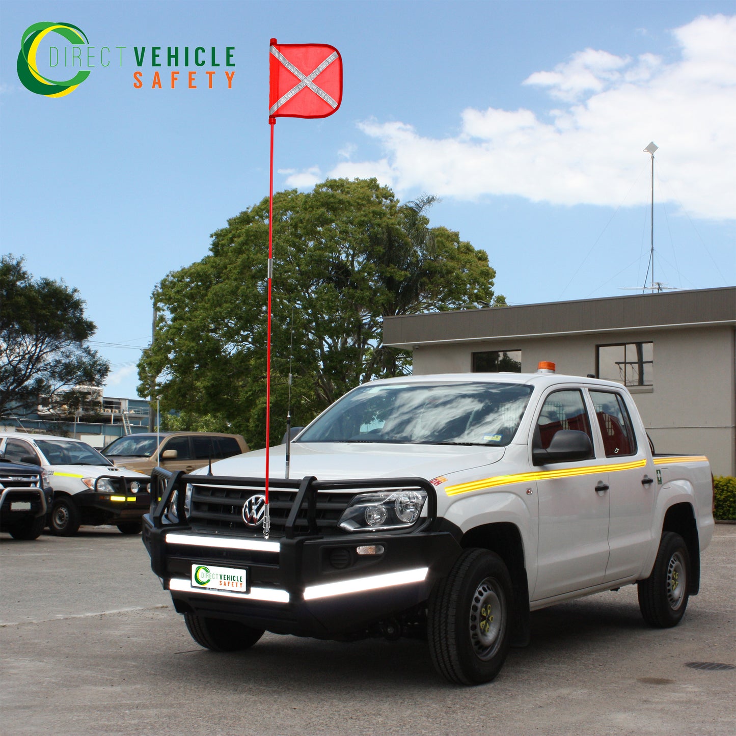 Safety Flag Adjustable Height up to 3.5m - Trailer Spares Direct