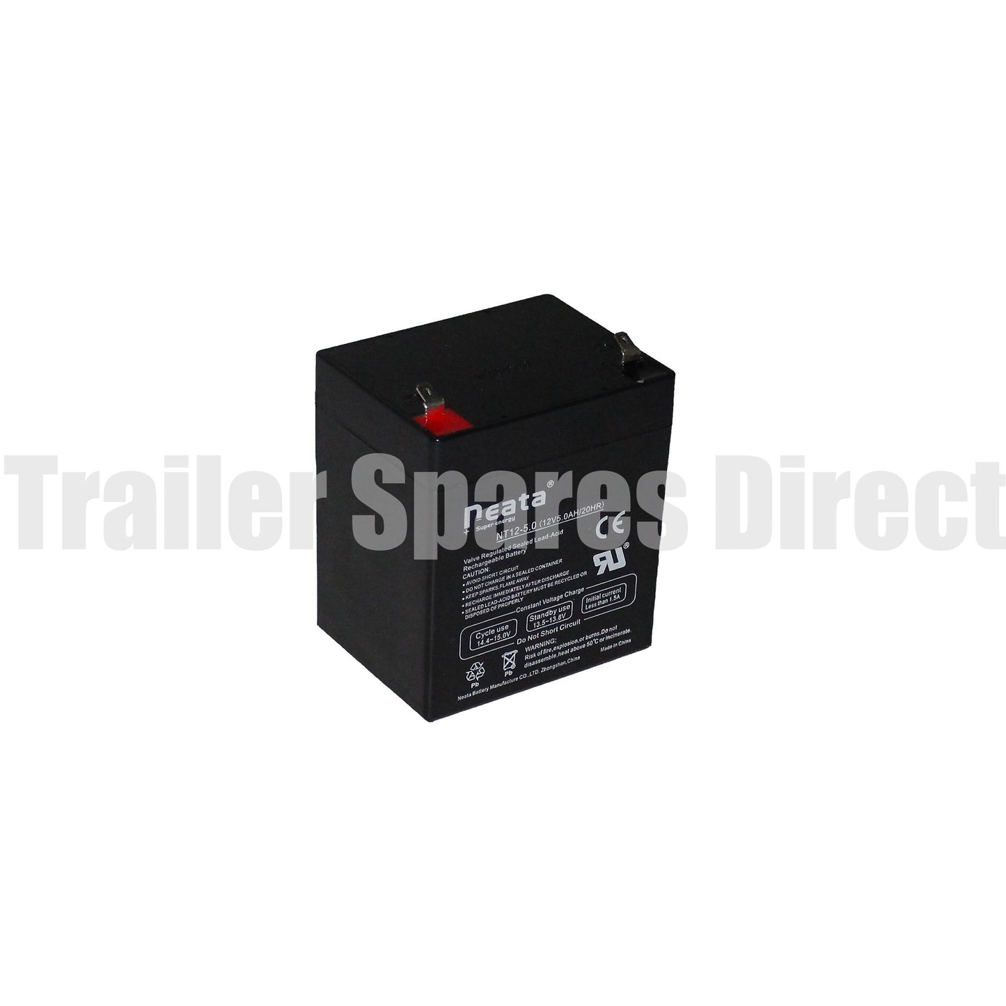 Replacement 5 amp battery for breakaway system - Trailer Spares Direct