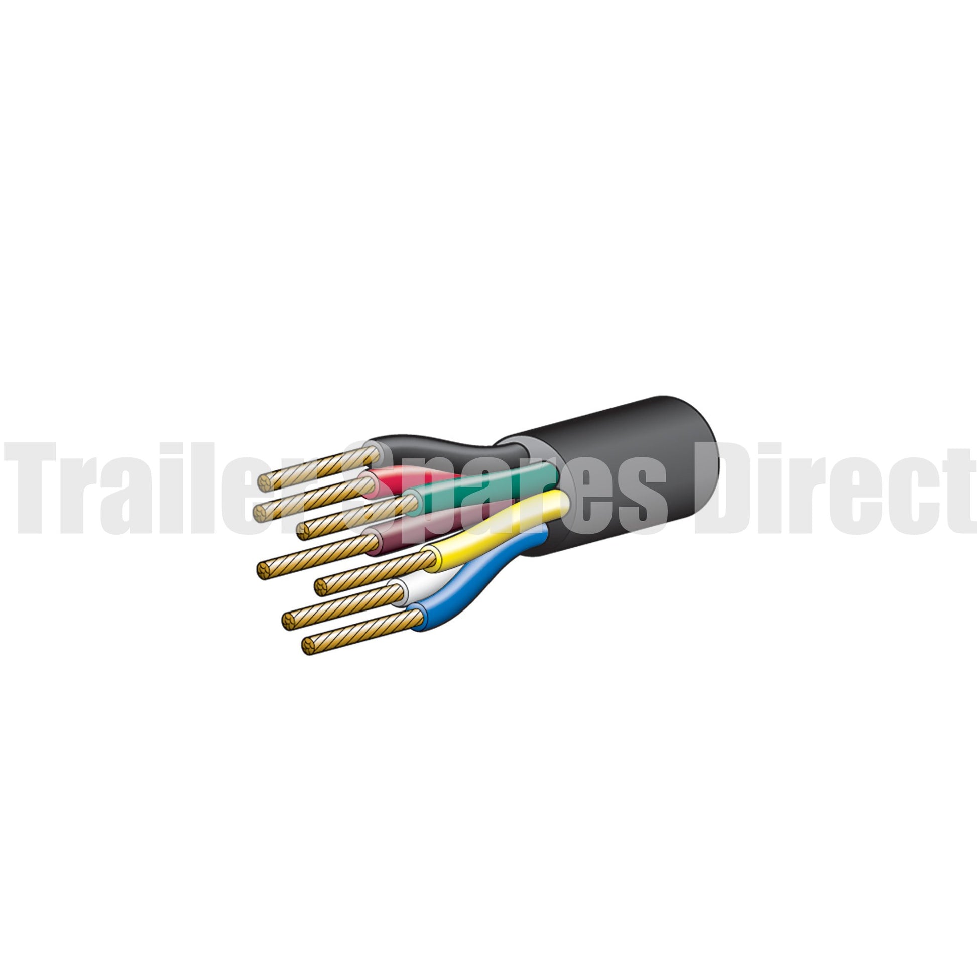 7 core trailer wire 2.5mm 5amp - sold per metre - Trailer Spares Direct