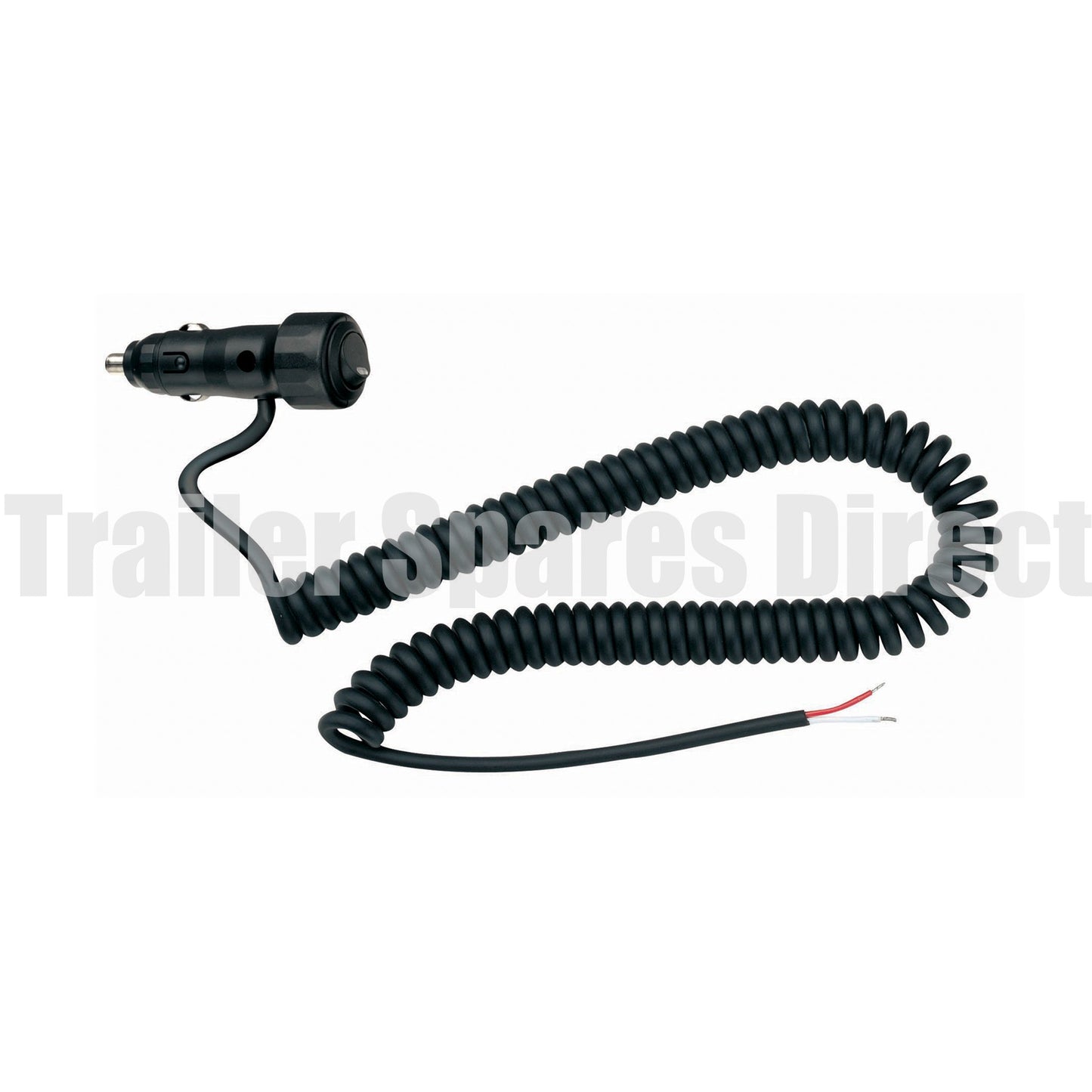 Narva cigarette lighter plug with 3 metre spiral lead and switch - Trailer Spares Direct