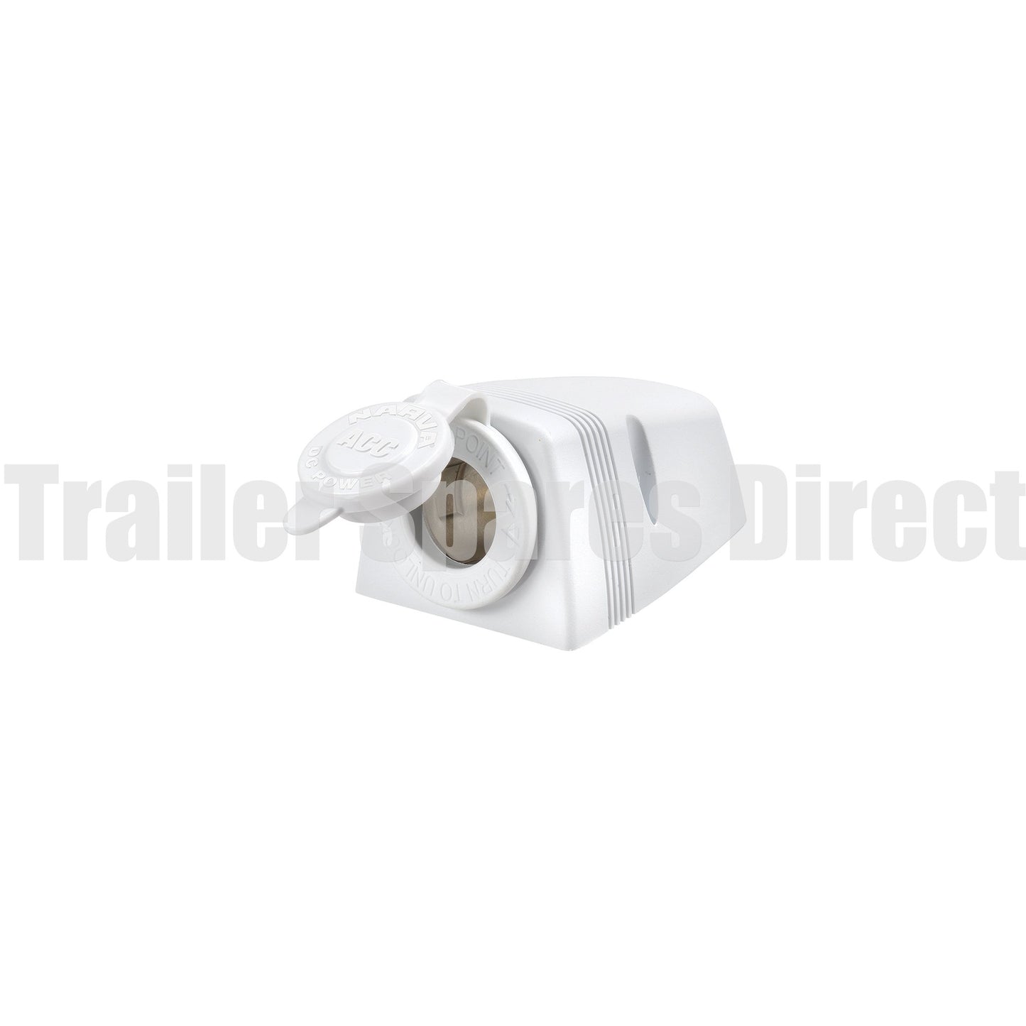 Narva heavy-duty surface mount accessory socket - white - Trailer Spares Direct