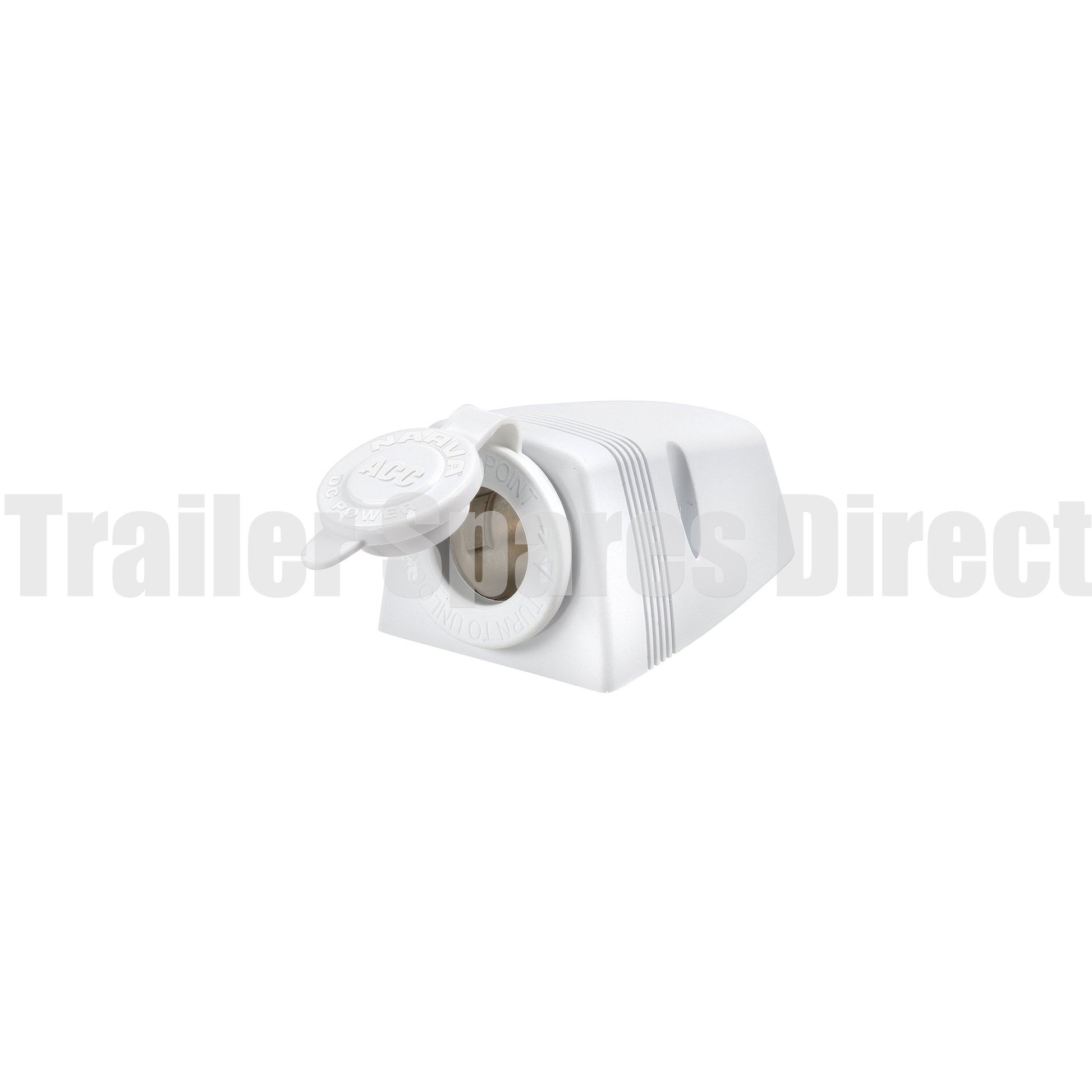 Narva heavy-duty surface mount accessory socket - white - Trailer Spares Direct