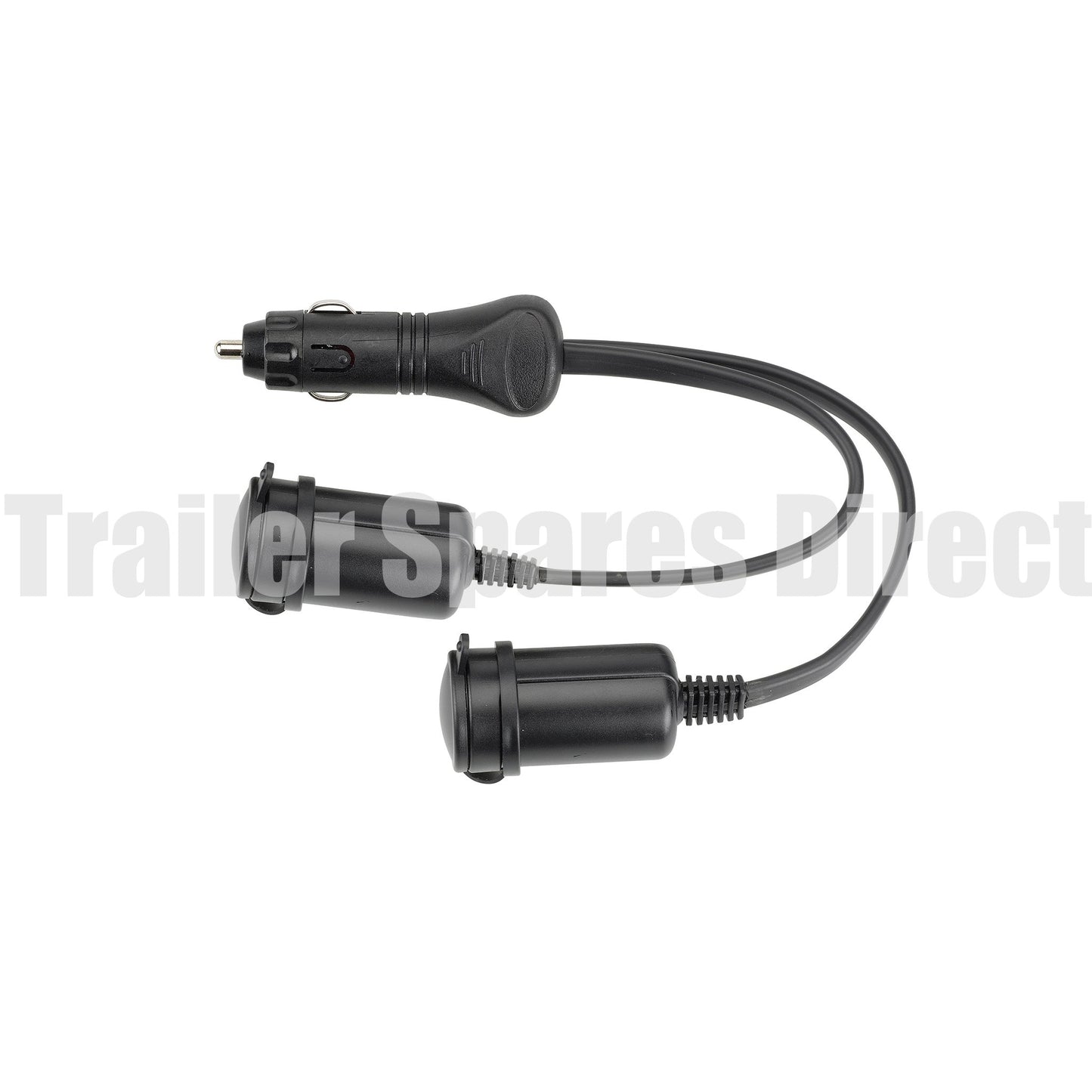 Narva heavy-duty adapter - cigarette lighter plug to twin accessory sockets - Trailer Spares Direct