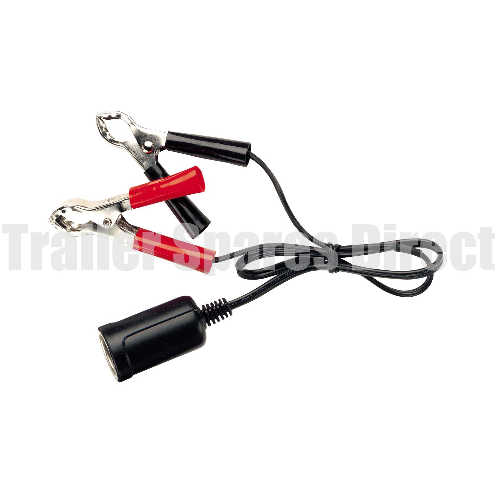 Narva battery clips with extension lead and accessory socket - Trailer Spares Direct