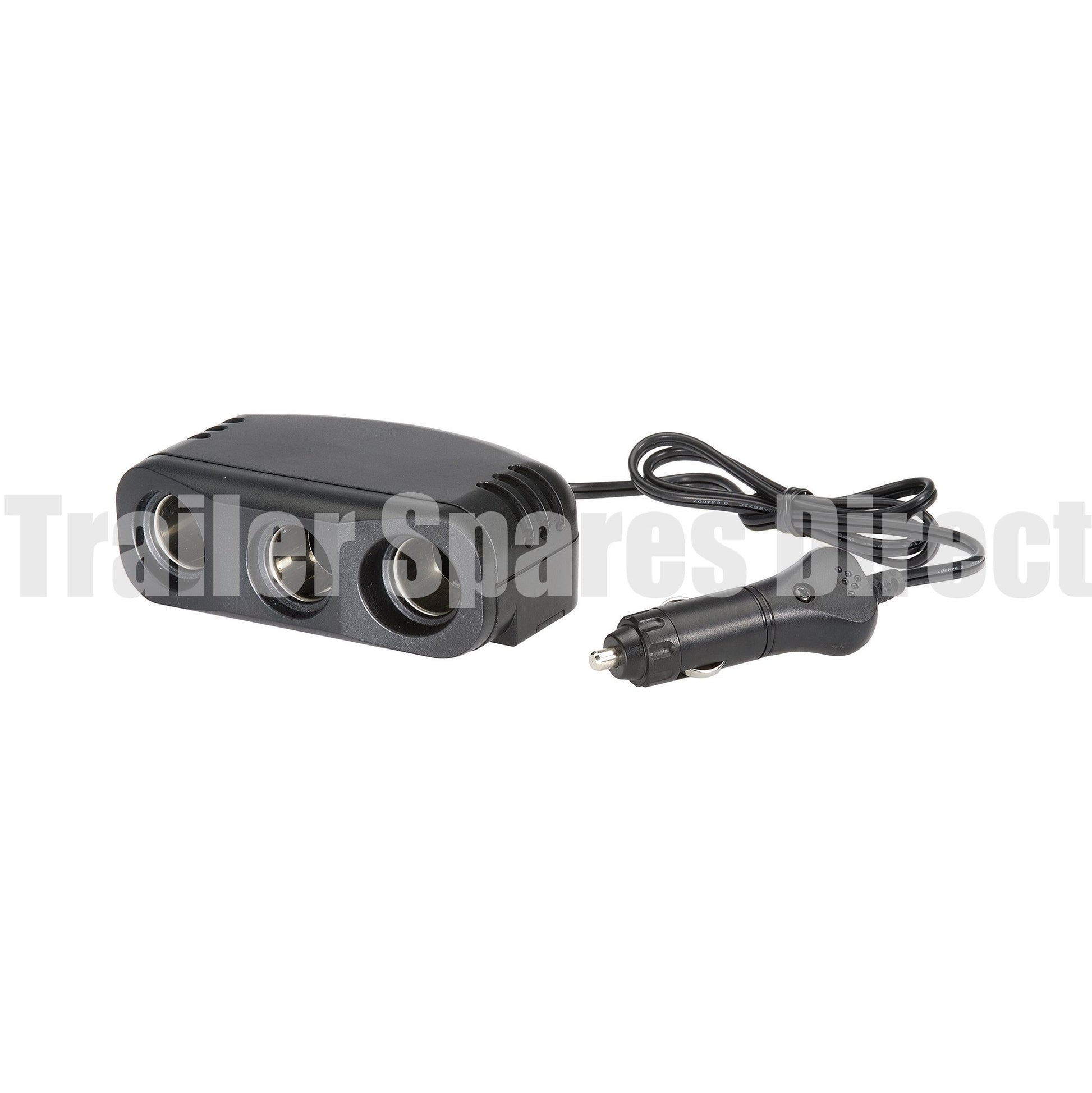 Narva cigarette lighter plug with extended lead and triple accessory sockets - Trailer Spares Direct