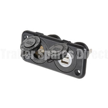 Narva heavy-duty twin accessory - dual USB sockets - Trailer Spares Direct