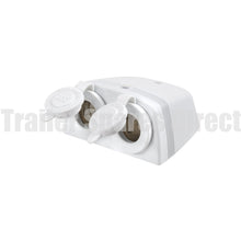 Narva heavy-duty twin surface mount white accessory sockets - Trailer Spares Direct