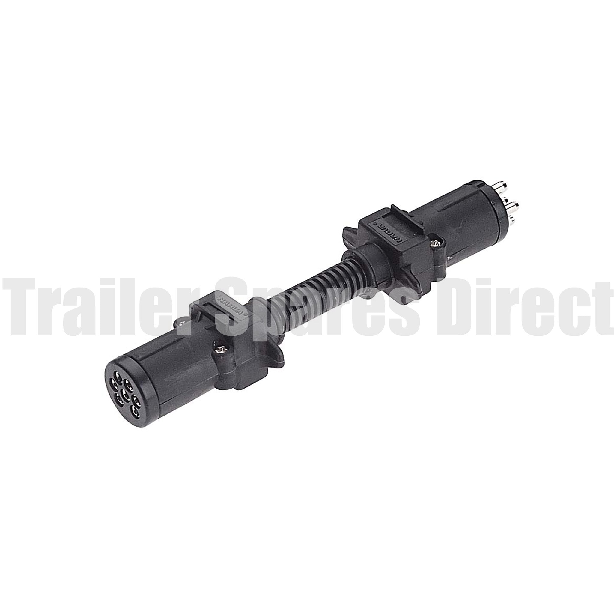 trailer adapter 6 pin round socket - 7 pin small round plug