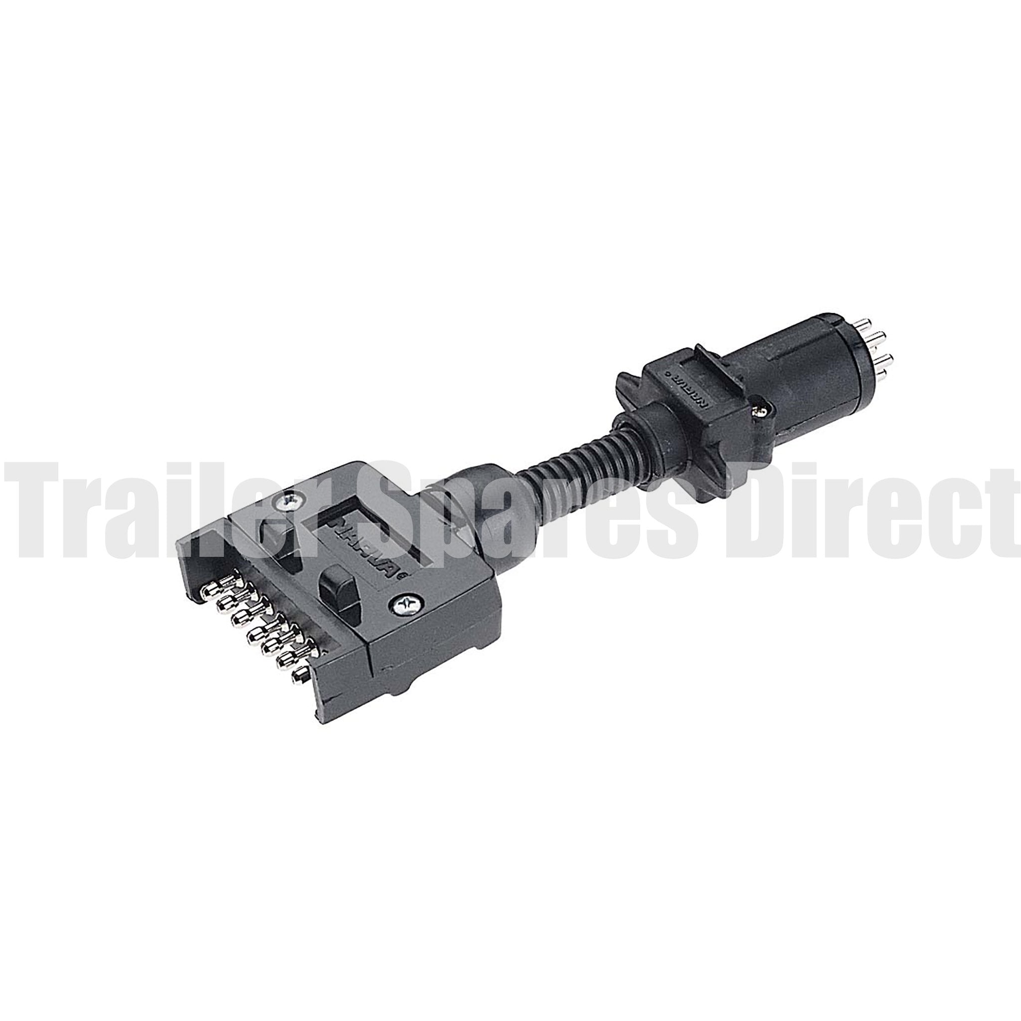 adapter 7 pin flat socket -7 pin small round plug
