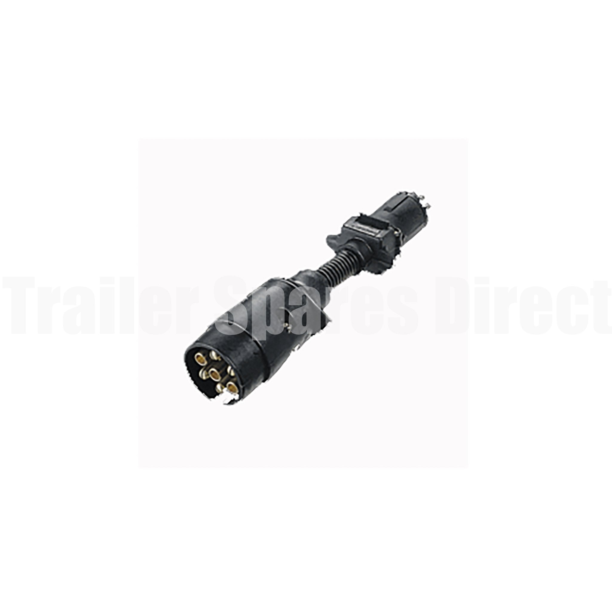 trailer plug adaptor 7 pin large round socket to 6 pin small round plug