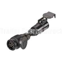 13 pin round Euro socket to 7 pin large round plug adapter - Trailer Spares Direct