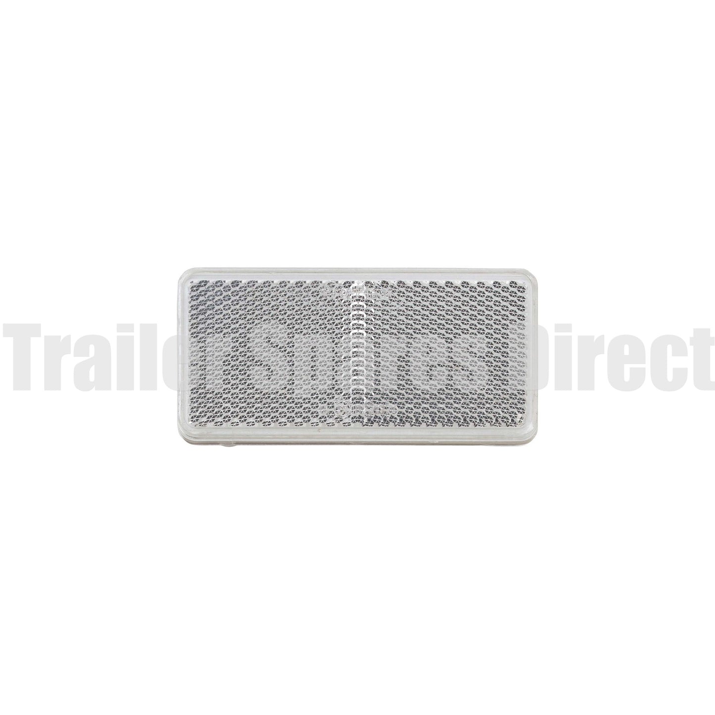 Narva reflector 94 x 44mm rectangle adhesive - Clear - Trailer Spares Direct