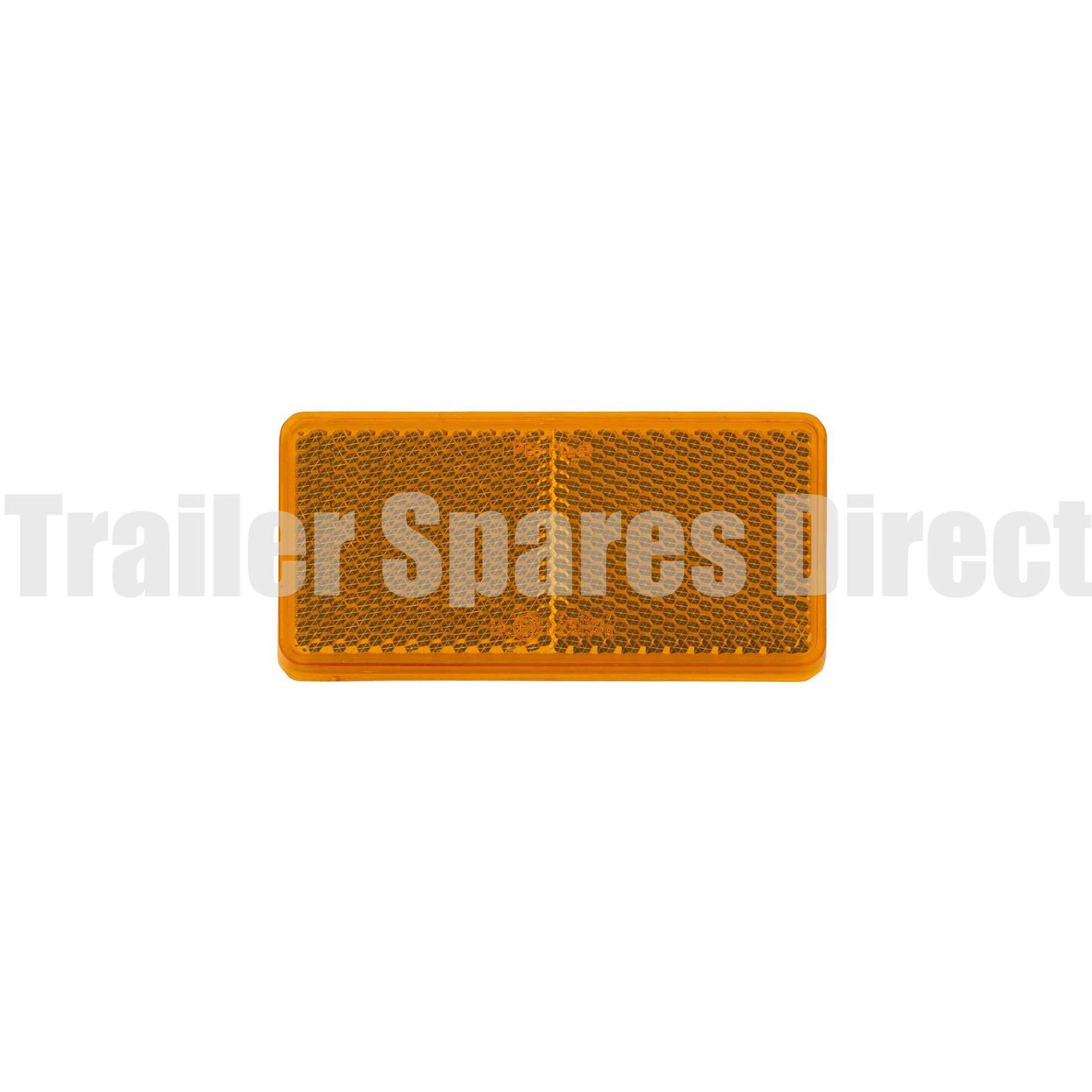 Narva reflector 94 x 44mm rectangle adhesive - Amber - Trailer Spares Direct