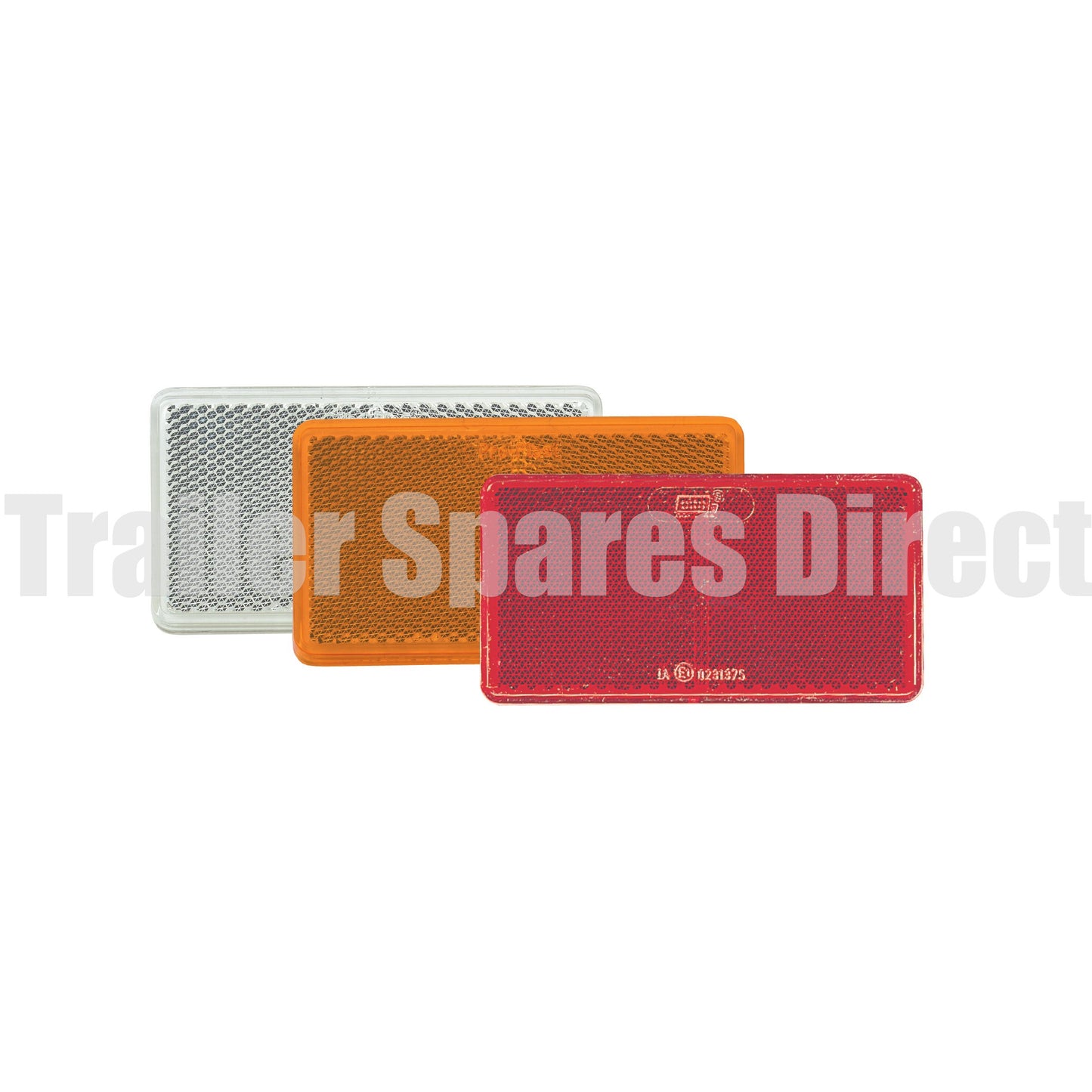 Narva reflector 105 x 55mm rectangle adhesive - Red - Trailer Spares Direct