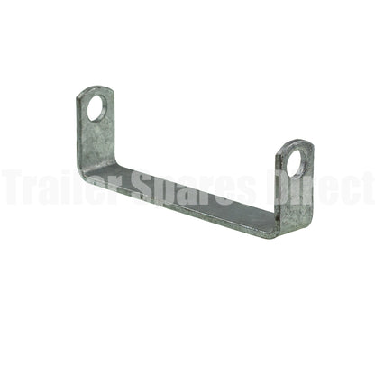 8 inch flat roller bracket 20mm hole galvanised - Trailer Spares Direct
