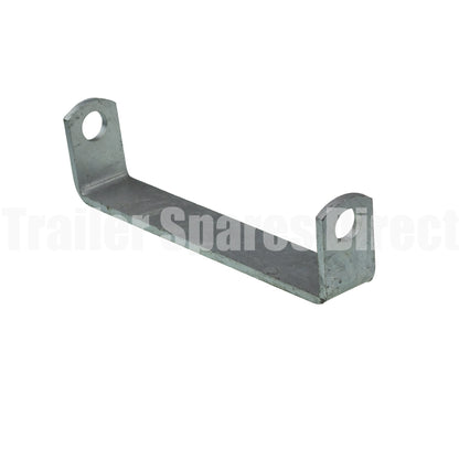 Heavy-duty 12 inch flat roller bracket 26mm hole galvanised - Trailer Spares Direct