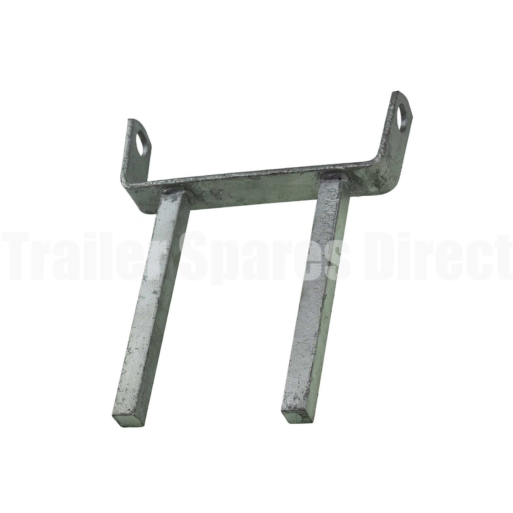 8 inch twin stem flat roller bracket - hole 18mm spindle - Trailer Spares Direct