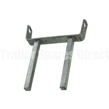 8 inch twin stem flat roller bracket - hole 18mm spindle - Trailer Spares Direct
