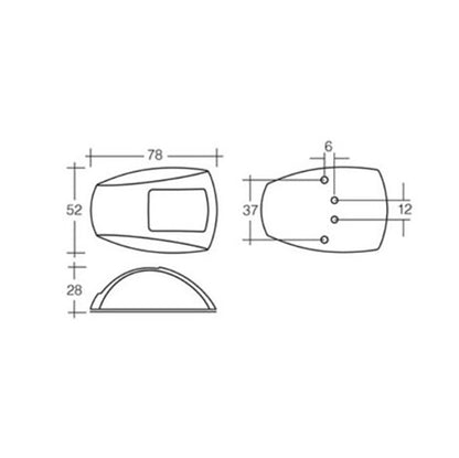 Narva Marine Navigation LED Black Lamps Clear Lens 9-33v - Trailer Spares Direct