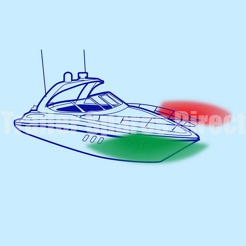 Narva Marine Navigation LED Black Lamps Red & Green Lens 9-33v - Trailer Spares Direct