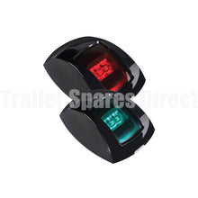 Narva Marine Navigation LED Black Lamps Red & Green Lens 9-33v - Trailer Spares Direct