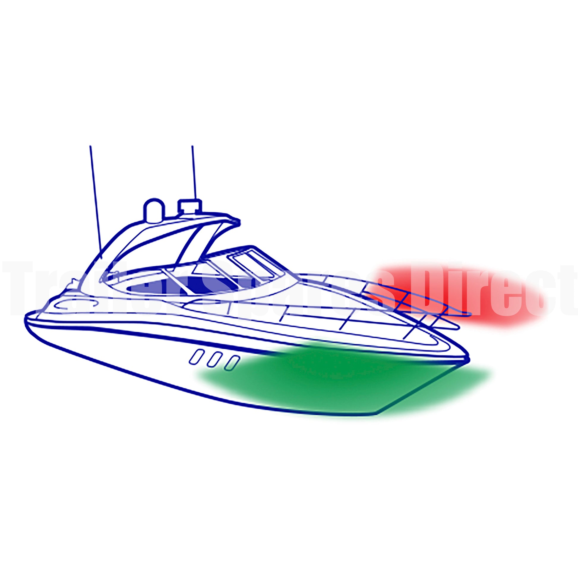 Narva Marine Navigation LED Black Lamps Port and Starboard 9-33v - Trailer Spares Direct